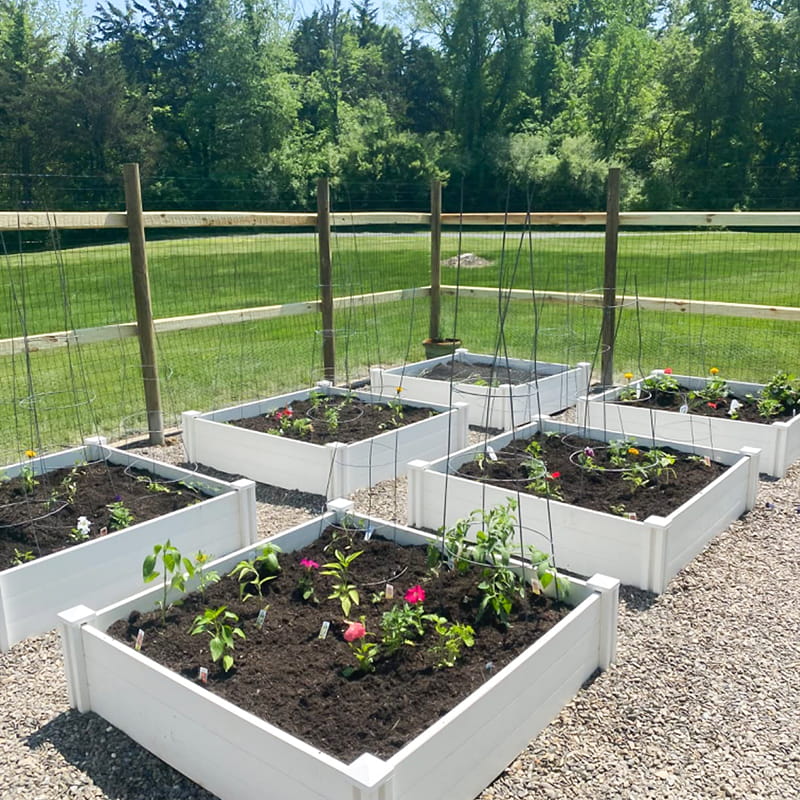 Lit de jardin en PVC de taille personnalisée
